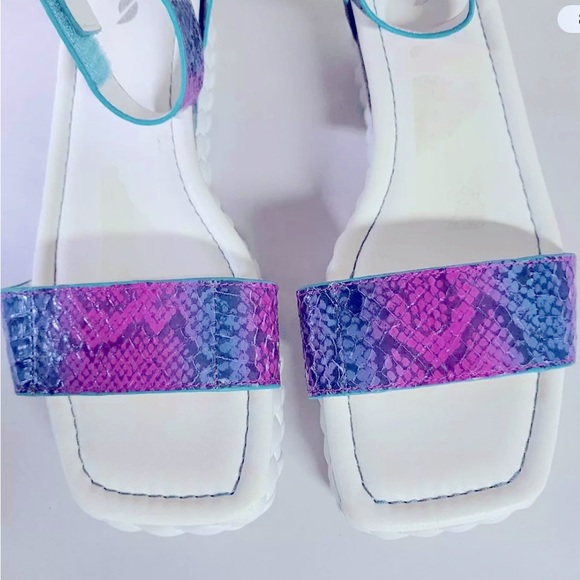 Sarto TIANA pink purple strapped sandals LEATHER white soles Barbie Core Women 6 - Picture 5 of 6